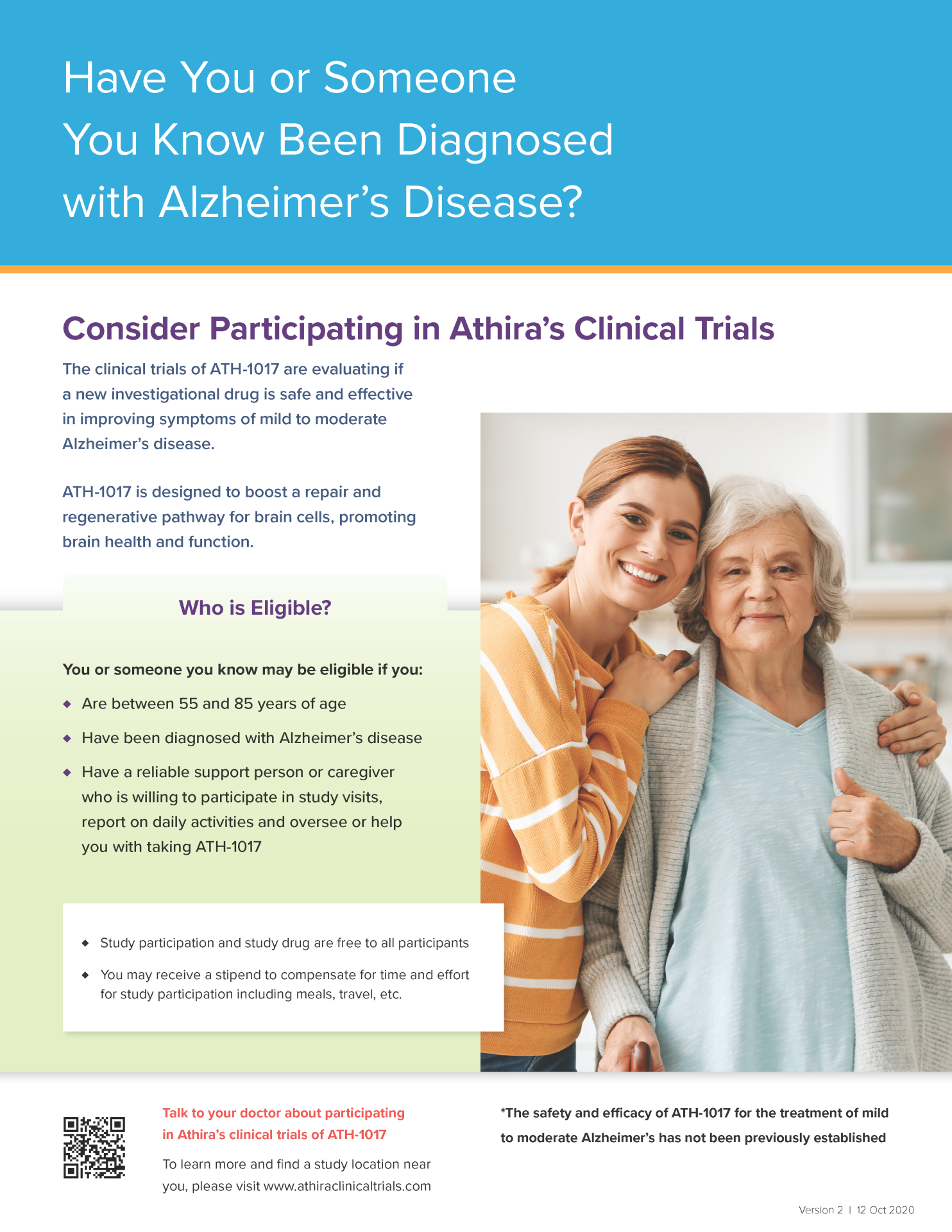 Athira Lift-AD Trial for Mild to Moderate Alzheimer's disease